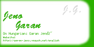 jeno garan business card